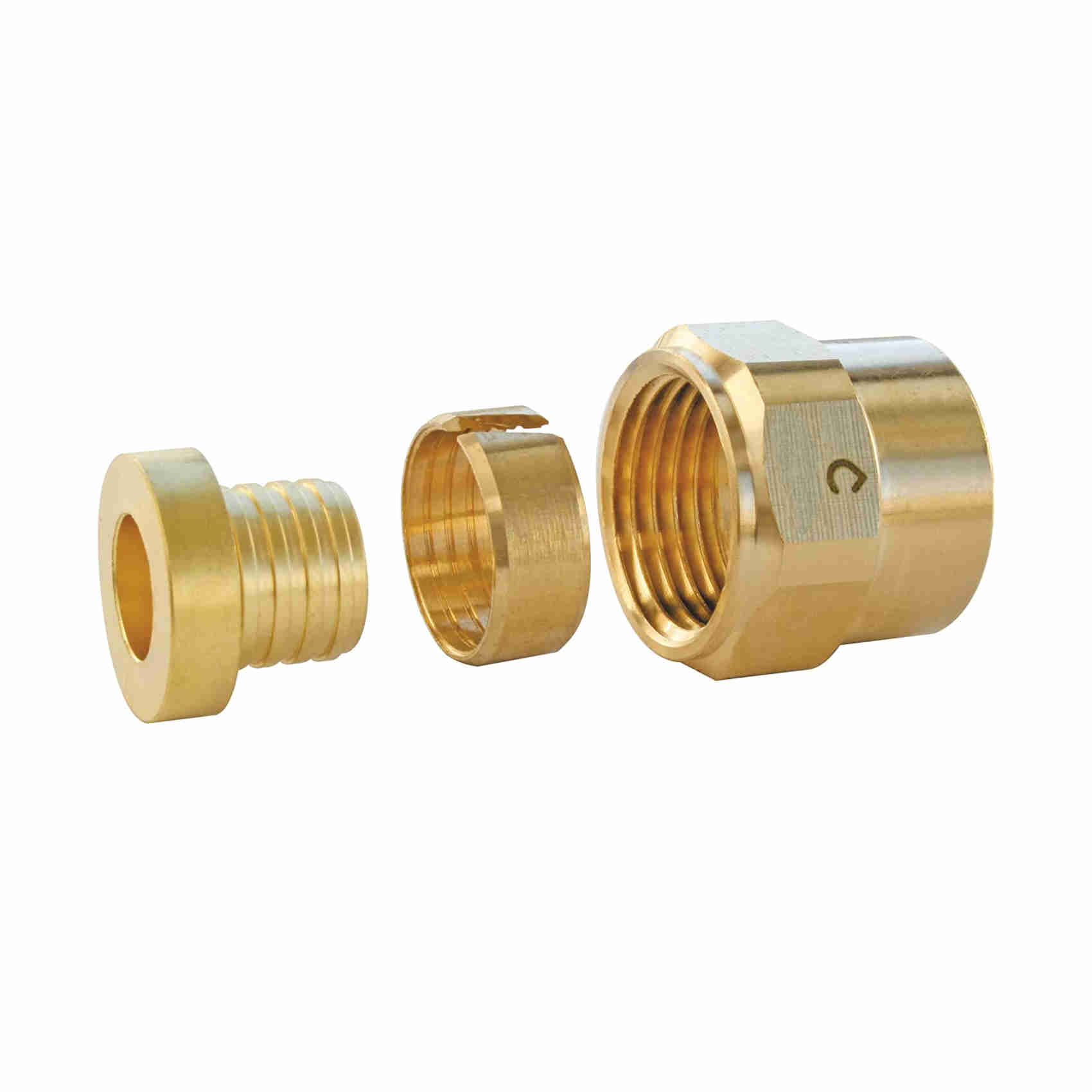 Somatherm For You - Raccordo Dritto (Vite) Per Il Tubo Per Ø12 - Dado Girevole Femminile 15/21 (1/2 '')-image