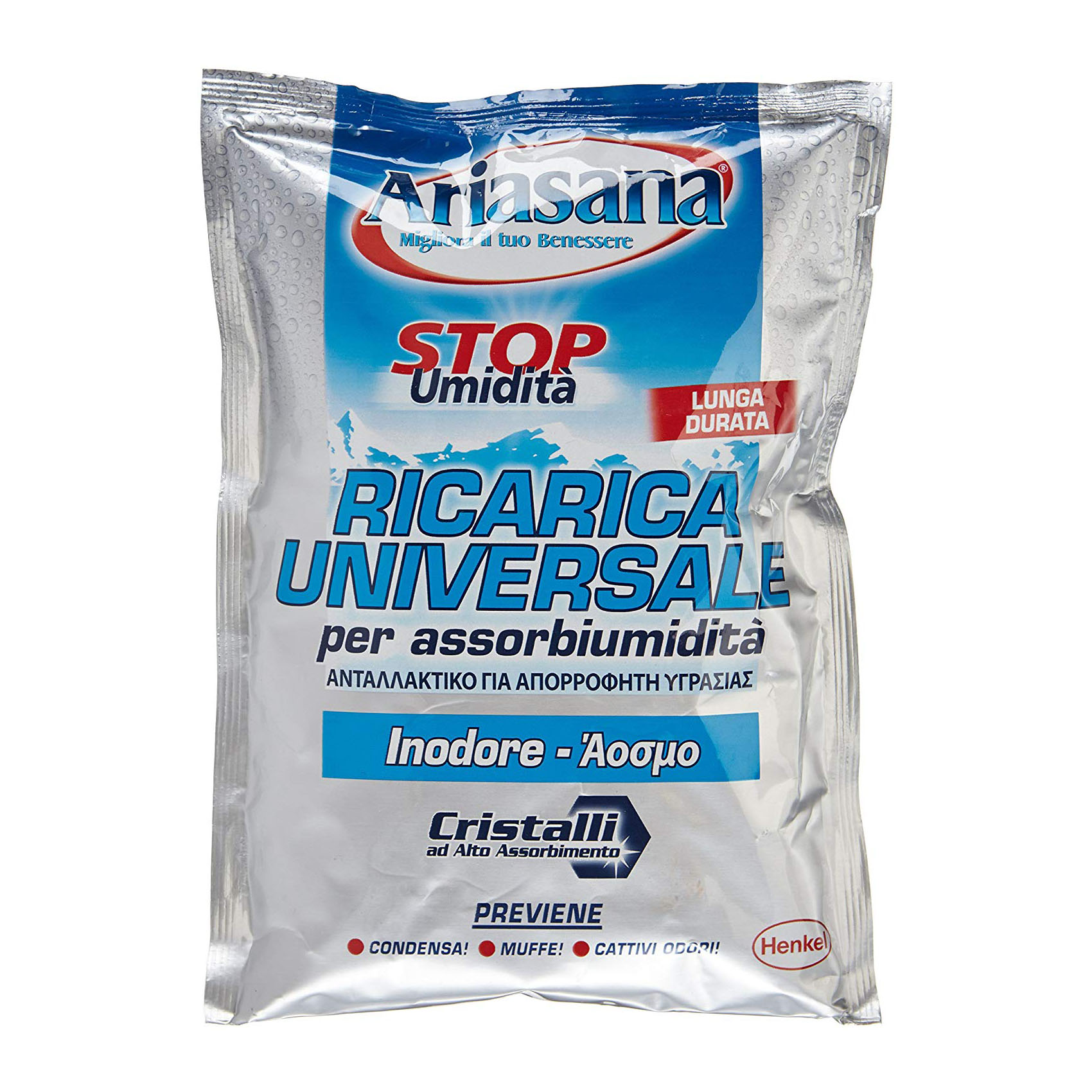Ariasana Ricarica In Sali Assorbiumidità Fragranza Inodore 1 Busta Da 450 Grammi Assorbono Efficacemente L'eccesso Di Umidità