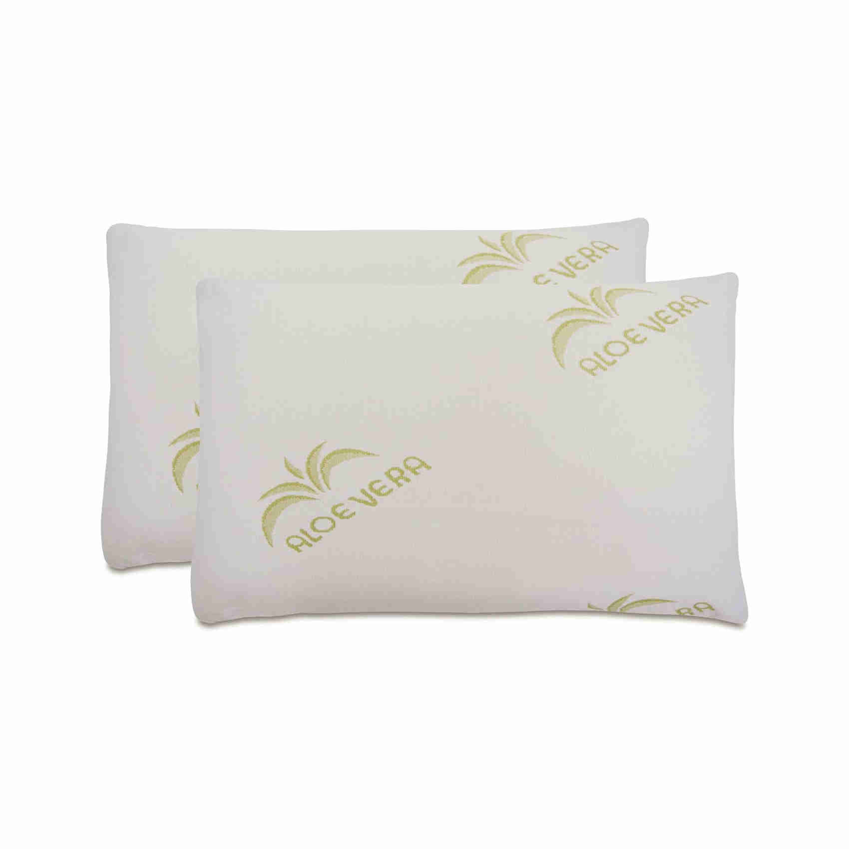 Baldiflex Emporio - Coppia Di Cuscini In Memory Foam, Modello Saponetta, Fodera In Aloe Vera-image