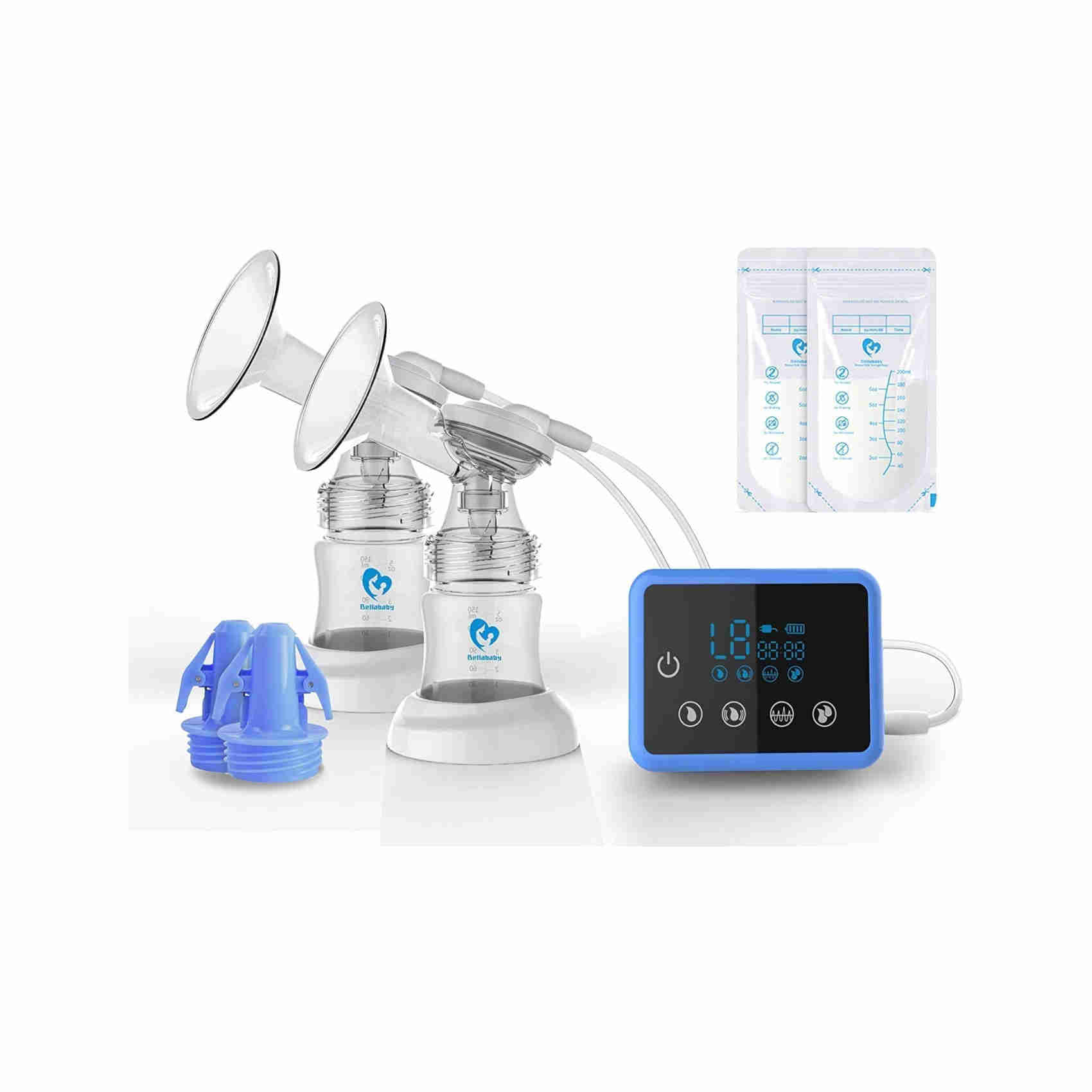 Tiralatte Elettrico,Bellababy Tiralatte Con Touchscreen Sensibile, Modalità Multiple E Livelli Di Aspirazione, Portatile, Vieni Con Flangia Da 24Mm B1