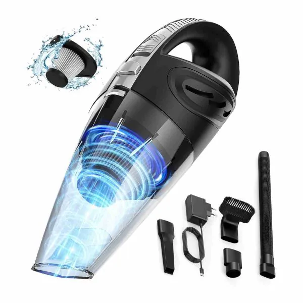 Aspirapolvere portatile, mini aspirapolvere portatile senza fili da 120 W,  potente aspirapolvere multifunzionale per auto con filtro HEPA lavabile per  divano, casa, auto, tavolo da ufficioAspirapolvere portatile, mini  aspirapolvere portatile senza fi |