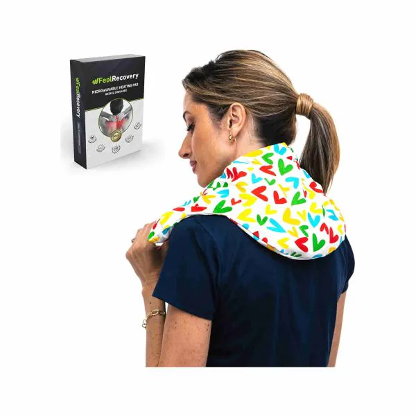 Cuscino Termico Per Collo Ai Semi Di Colza – Terapia Caldo/Freddo – Verde Chiaro (Ricurvo, 2 Scomparti) - 3