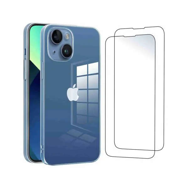 Telo Coprimoto Custodia In Silicone Trasparente Per TCL 40R 5G Pellicola In Vetro Temperato - Protezione Completa Custodia Protezione Smartphone Trasparente
