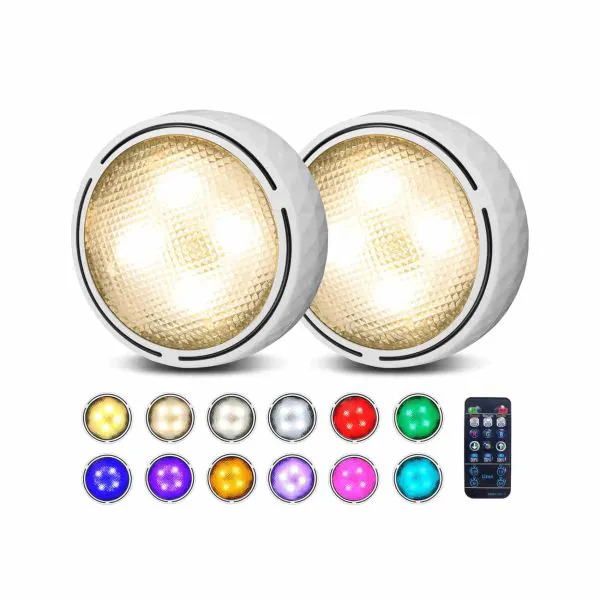 Luci LED Senza Fili Per Armadio – Con Telecomando, 13 Colori Rgb A Batterie Cucina Scale Camera Da Letto Corridoio 98847996
