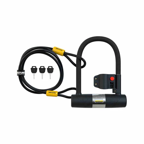 Lucchetto Per Bicicletta A U + Cavo In Acciaio - 2 In 1, Antifurto, Con Supporto - Foto 9