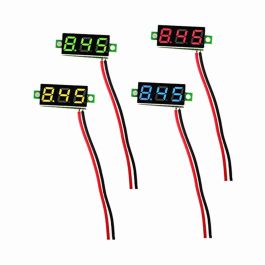 Voltmetro Digitale A Due Fili – Display Rosso LED, Pannello, Misuratore Tensione DC