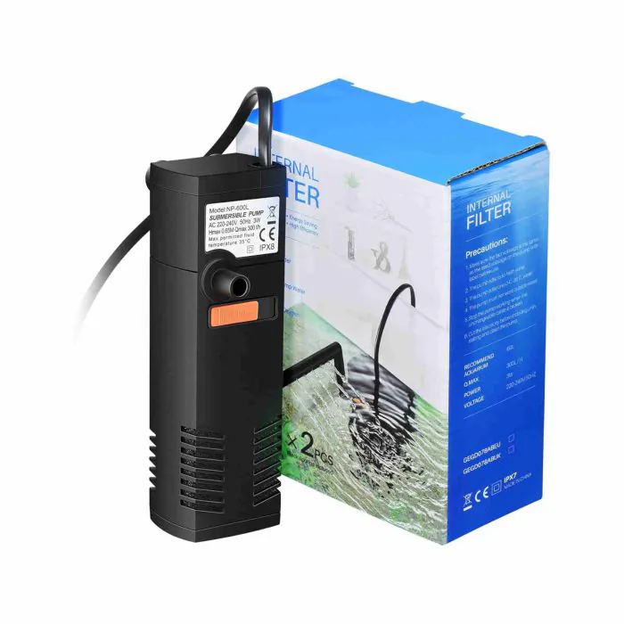 ANSTA filtro acquario multifunzione filtro acquario, filtro interno acquario,  con 2 filtri a spugna, adatto per acquario 60L - flusso regolabile