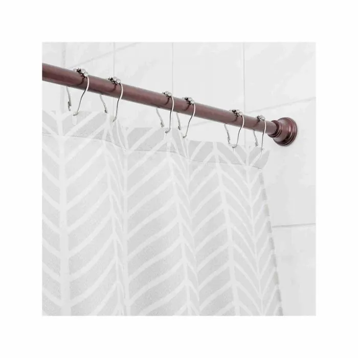 Basics - Bastone decorativo a pressione per tenda da doccia, con