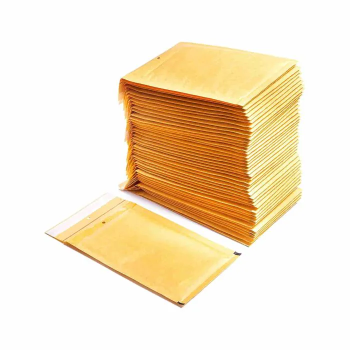 Buste imbottite di carta bolla interna in polietilene, colore marrone,  borse per spedizioni con capacità per riporre documenti (50 buste, 230 x  340 mm)