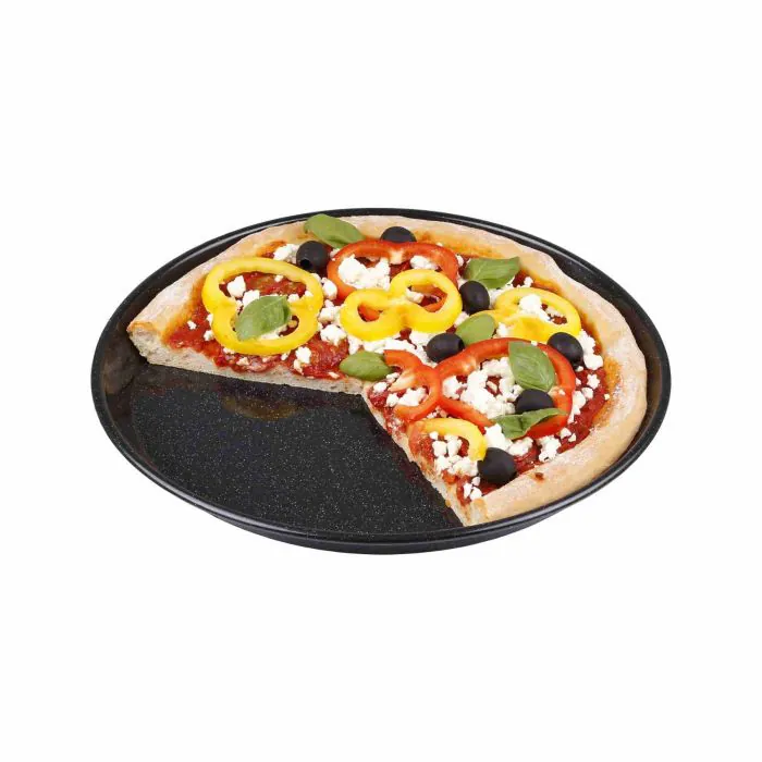 CHG - Teglia da Pizza Rotonda, Emaille, Smalto, 32 x 3 cm