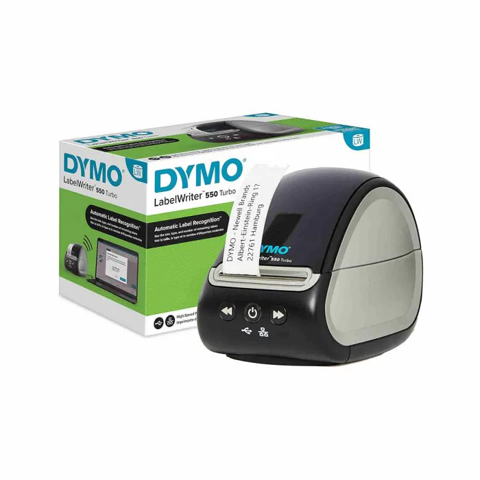 DYMO LabelWriter 550 Turbo stampante di etichette, Etichettatrice con  stampa termica diretta ad alta velocità, Riconoscimento automatico delle  etichette, Spina UE a 2 poli