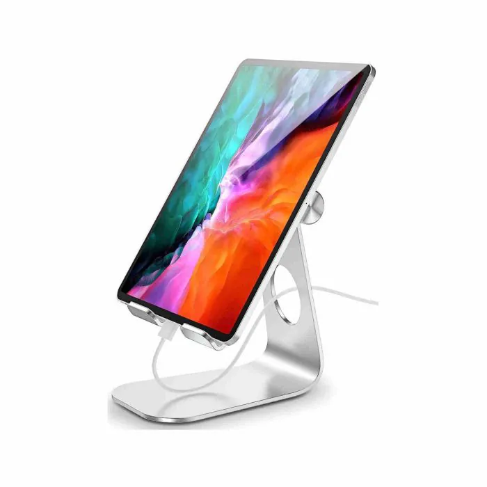 Goigrn Supporto Tablet, Porta Cellulare da Tavolo, 270° Ruotabile Dock  Ricarica Desktop Compatibile con iPad Pro 9.7/10.2/10.5/12.9, iPad Air, iPad  Mini, Samsung Tabs, Live Stream (4-13)