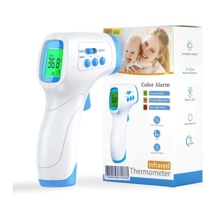 IDOIT Termometro febbre infrarossi Termoscanner professionale per febbre  Misuratore temperatura corporea laser Termometro digitale Memorizza 99  letture per adulti neonati bambini