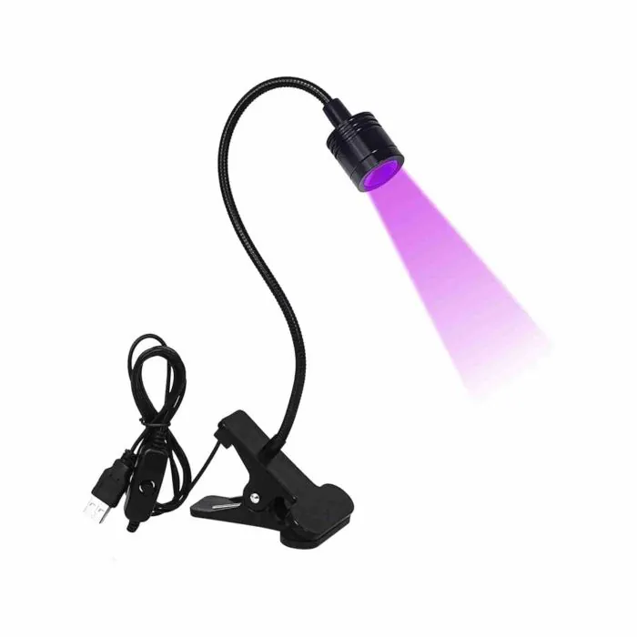 INTOBAS Mini Lampada a LED UV per unghie, 5W per Manicure Professionale con  Clip, Regolabile, per Salone e uso Domestico