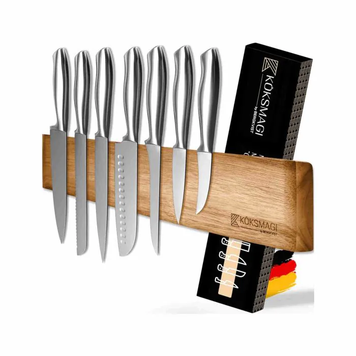 KÖKSMAGI Barra magnetica per coltelli OSKAR - porta coltelli magnetico in  legno (40 cm)