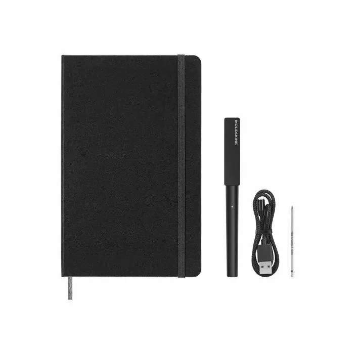 Moleskine Smart Writing Set, Smart Notebook con Smart Pen Inclusa, Taccuino  Digitale con Pagine a Righe, Large, 13x21 cm, Nero