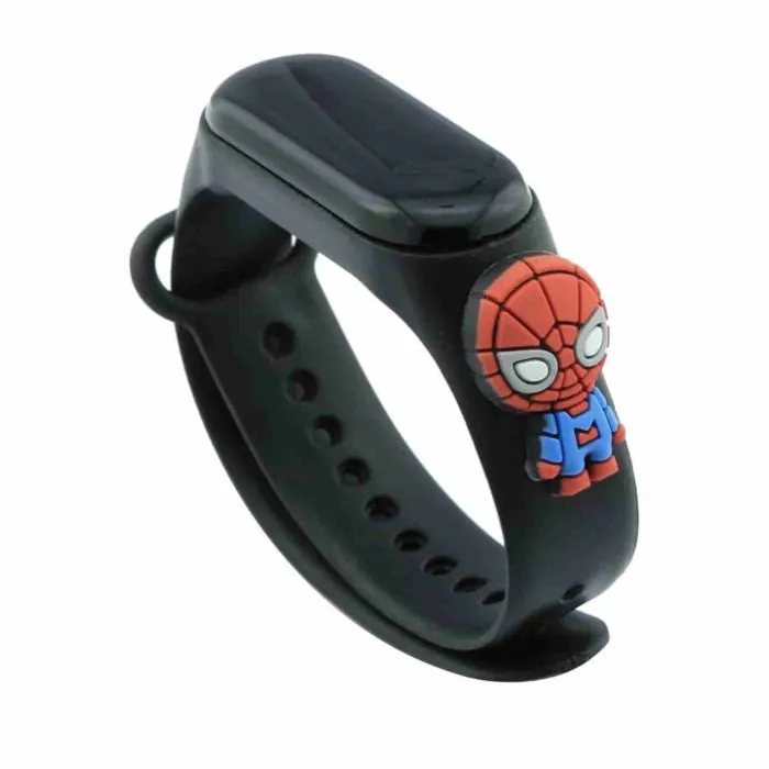 Orologio digitale braccialetto in silicone bambino bambina Sportivo cartoni  animati - cinturino compatibile xiaomi mi band (Spider).