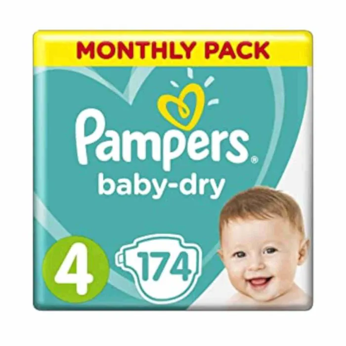 Pampers Pampers Baby Dry 174 Pannolini Taglia 4 9-14 kg Extraconvenienza 