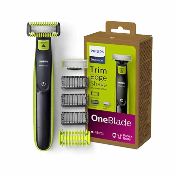 Philips OneBlade Face + Body, rifinitura, styling, rasatura, per qualsiasi  lunghezza di capelli, 1 lama per viso e corpo, 4 accessori (modello  QP2620/16)