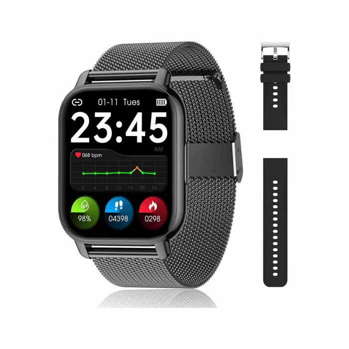 Popglory 1.85 Smartwatch Chiamate e Assistente Vocale, 23 Sport Orologio  Smartwatch Uomo Donna, Fitness Contapassi Cardiofrequenzimetro Pressione  Sanguigna SpO2, Monitoraggio del Sonno, Android iOS