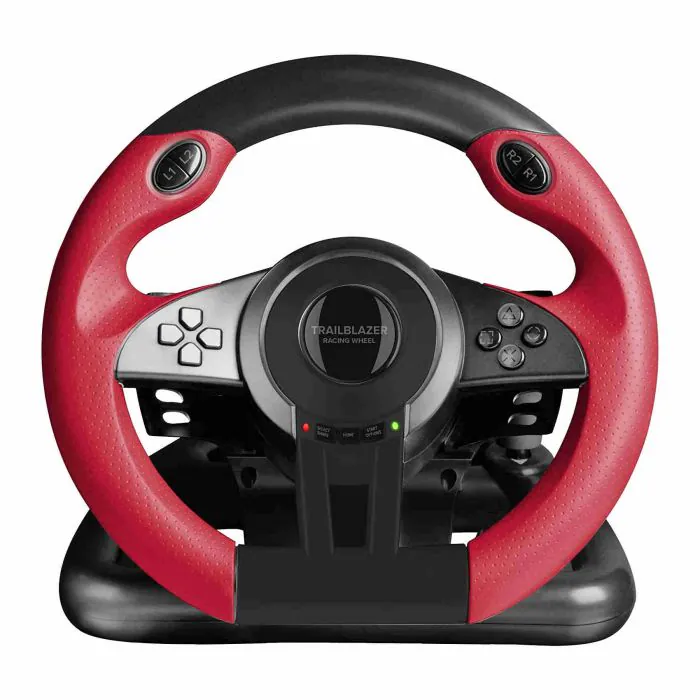 Speedlink TRAILBLAZER Racing Wheel - Volante da gioco per PS3/PS4, Xbox  Series X/ S /One e PC, paletta del cambio e leva del cambio, pedali  regolabili, nero-rosso