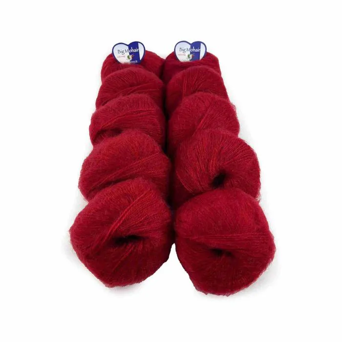 Tricot Cafè - Big Mohair - gomitolo filato lana mista ideale per la  realizzazione di capi per neonati e bambini per Ferri/uncinetto: 5.00/6.00  - 25 gr/cad Rosso Scuro 16