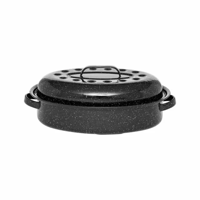 Warmcook 0508 - Rostiera / Cocotte da forno, in acciaio al carbonio,  40x27x15 cm