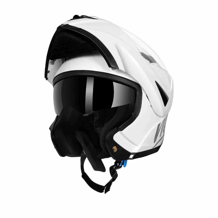 Westt Torque Casco moto integrale casco modulare uomo donna con protezione  mento caschi moto visiera, nero, grigio, bianco, certificazione ECE DOT.