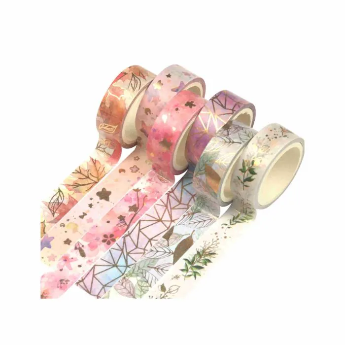 Yubbaex Washi Tape Set 6 Rotoli nastro adesivo colorato colorato decorativo  per Forniture Artigianali Fai da te e Decorazioni