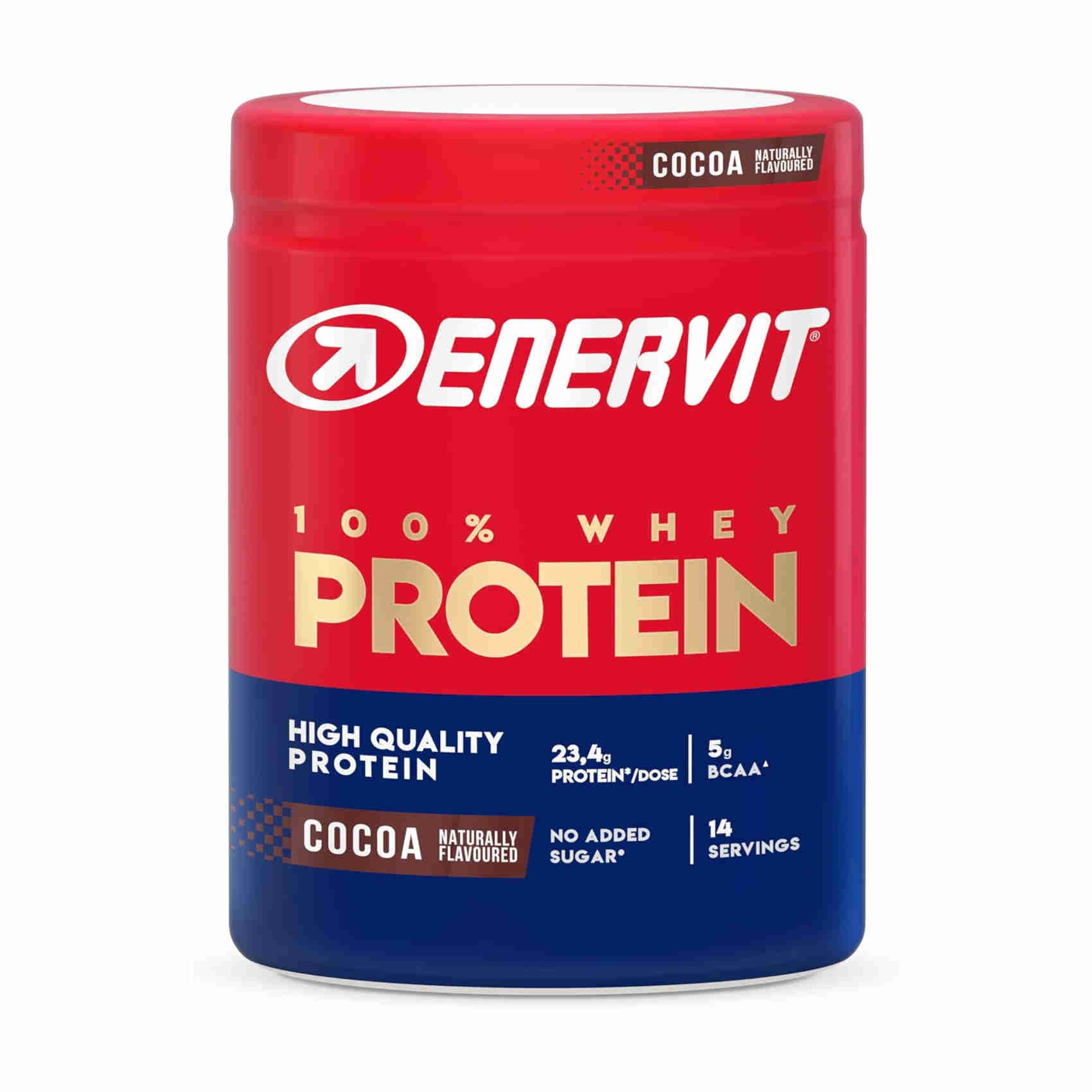 Enervit, 100% Whey Protein, Gusto Cacao, ideale dopo l'Allenamento, Ricco di Vitamina B6, con Proteine dal Siero del Latte, Senza Zuccheri Aggiunti, Barattolo da 420 Grammi-image