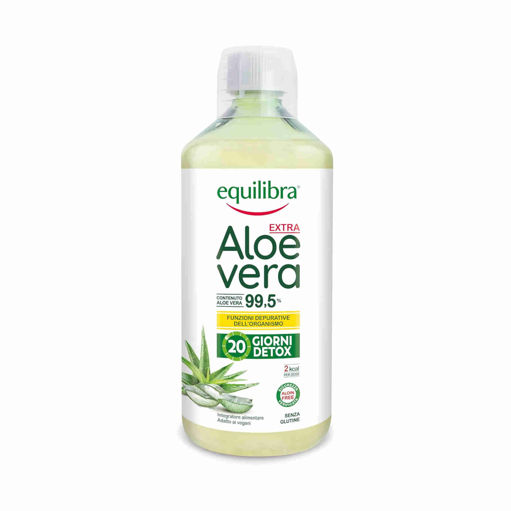 Equilibra Aloe Vera da Bere, 100% Pura Polpa di Aloe, 1000 ml per 20 Giorni, Azione Depurativa e Lenitiva, Senza Zuccheri, con Polisaccaridi, Da Bere Puro o Diluito in Acqua Equilibra Aloe Vera da Bere, 100% Pura Polpa di Aloe, 1000 ml per 20 Giorni, Azione Depurativa e Lenitiva, Senza Zuccheri, con Polisaccaridi, Da Bere Puro o Diluito in Acqua