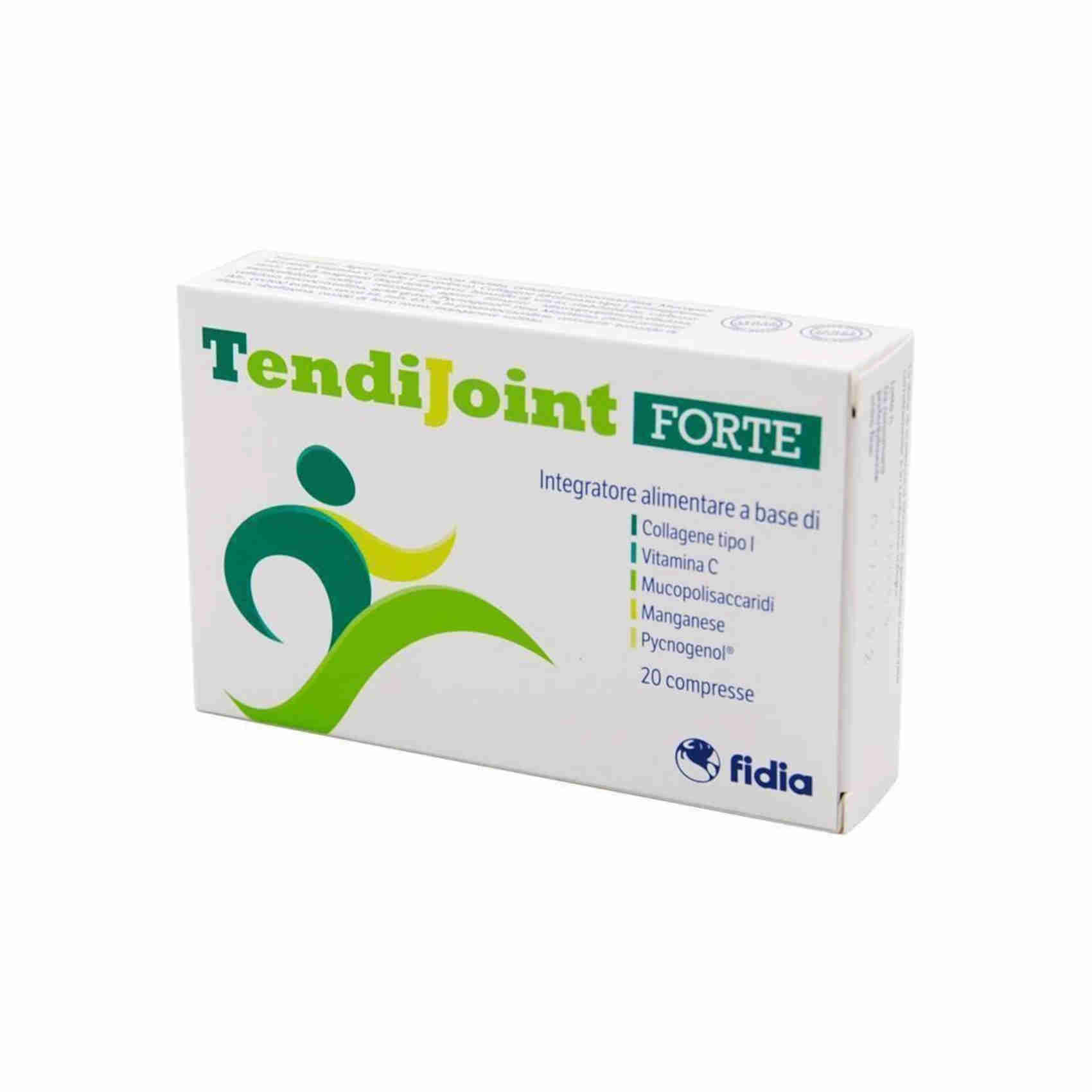 Fidia Farmaceutici TendiJoint FORTE - 20 Compresse, Integratore Alimentare per il Benessere dei Tendini, Senza Glutine e Lattosio
