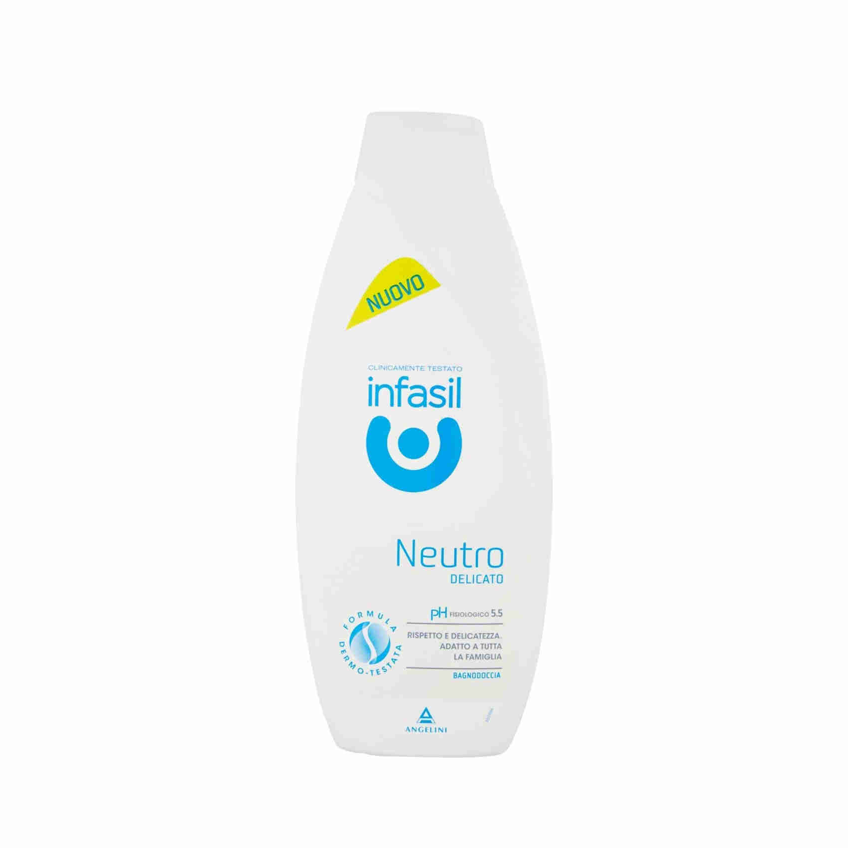 Infasil, Bagnodoccia Neutro Delicato, Formula A Ph Fisiologico, Clinicamente Testato E Delicato Sulla Pelle, Sensazione Piacevole Dopo La Doccia, Adatto A Tutta La Famiglia, 1 Confezione Da 500 Ml-image