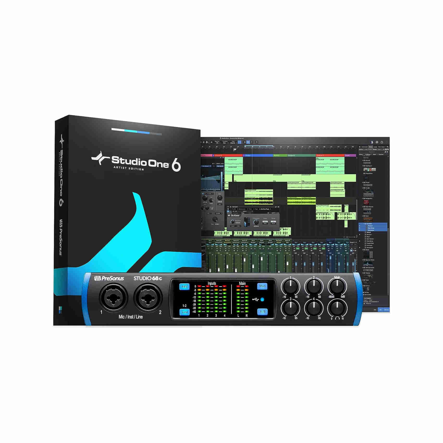Presonus Studio 68c Interfaccia Audio Usb-c 6 In/6 Out X Band E Produttori Nuovo