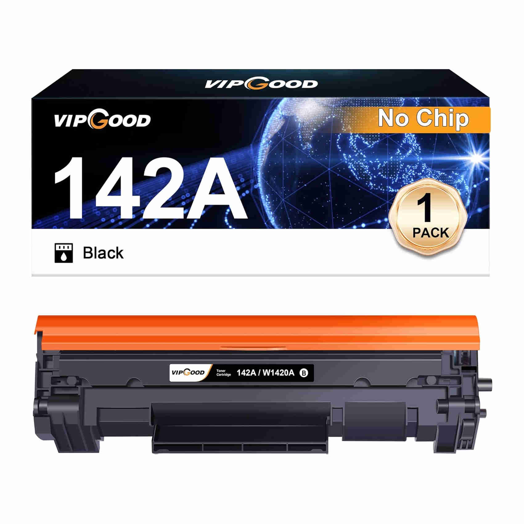 VIPGOOD 142A W1420A Toner Compatibile per HP 142A W1420A 142X W1420X Cartucce di Toner per Laserjet Pro M110w M110we M110 MFP M140w M140we M140 M139w M139we M139 (1 Nero, Senza Chip)-image