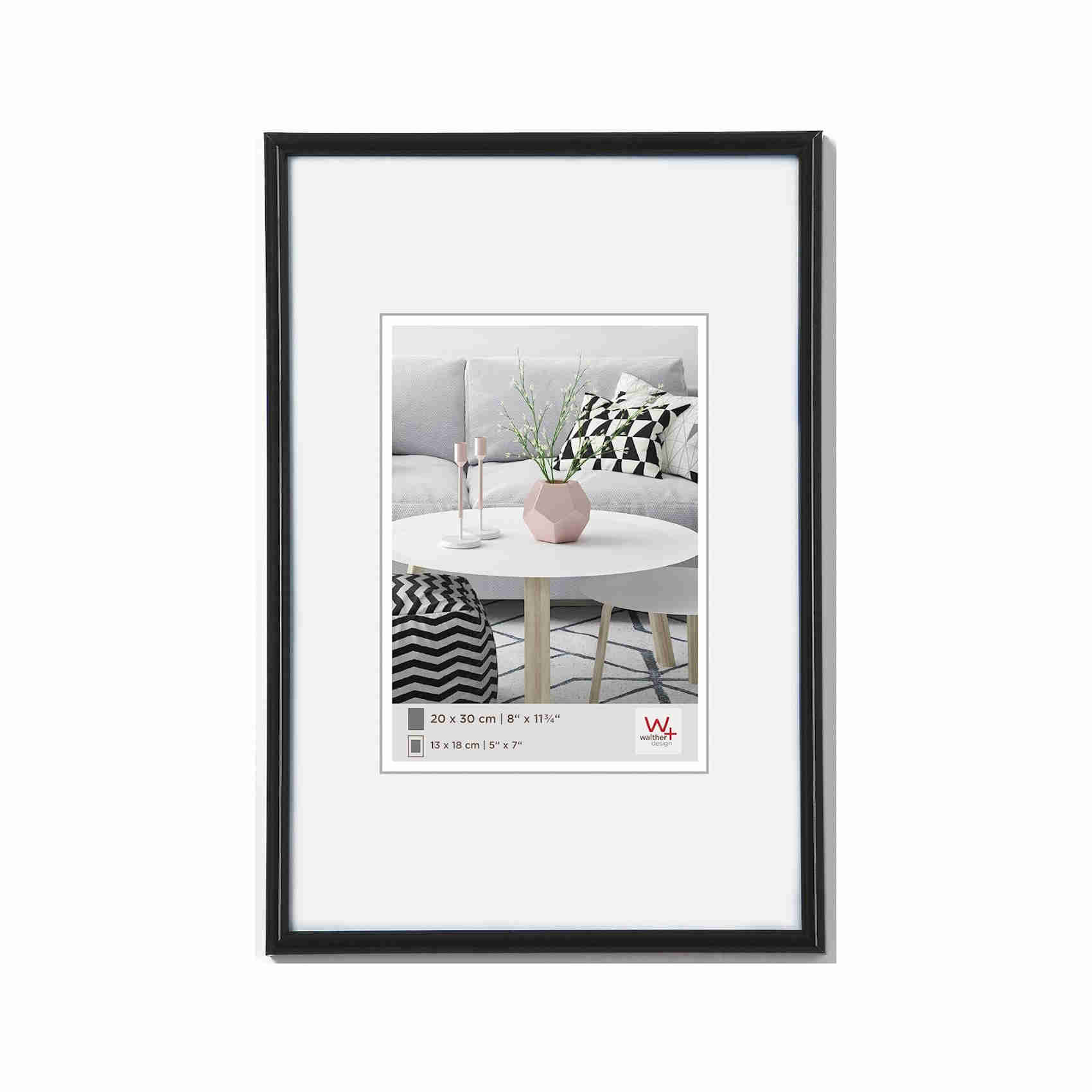 Walther Design KB100H Galeria, Cornice in Plastica, Nero, 70 x 100 cm-image